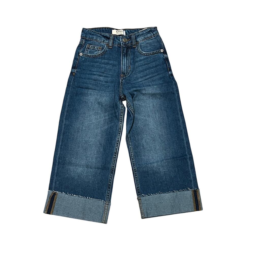 OUTFITTERS Girls' Wide Leg Jeans Size 7-8 YRS In Medium Wash